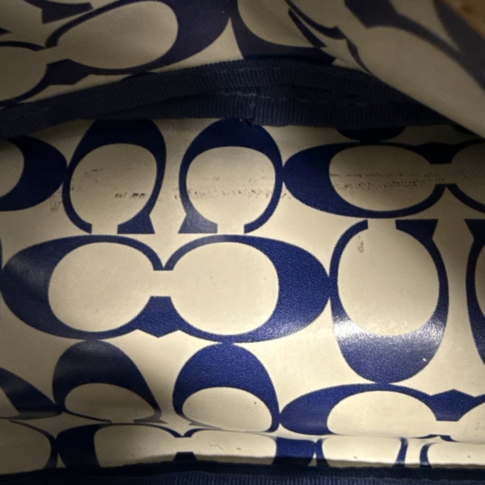 Vtg Coach Mini Tote Hamptons Blue Green Brown‎ #6261  arly 2000's Preppy Vaca - Picture 13 of 16